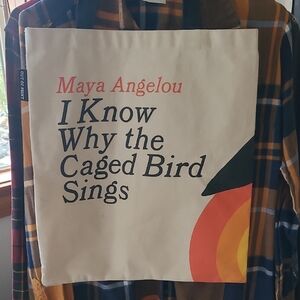 Canvas Tote Bag with Literary Print